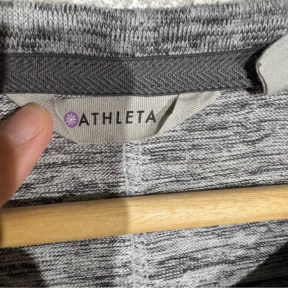 Athleta Women's Medium Heather Gray Tshirt Sweatshirt Dress Long Sleeve Modest - Picture 4 of 7